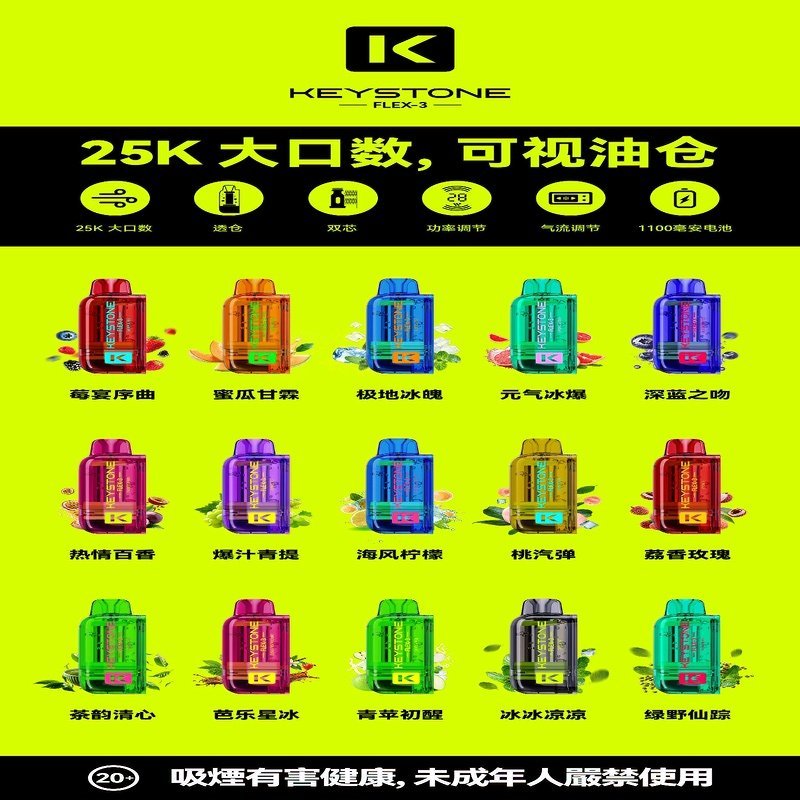 KEYSTONE FLEX-3 鑰石大容量25000口煙彈專機套裝:圖片 2